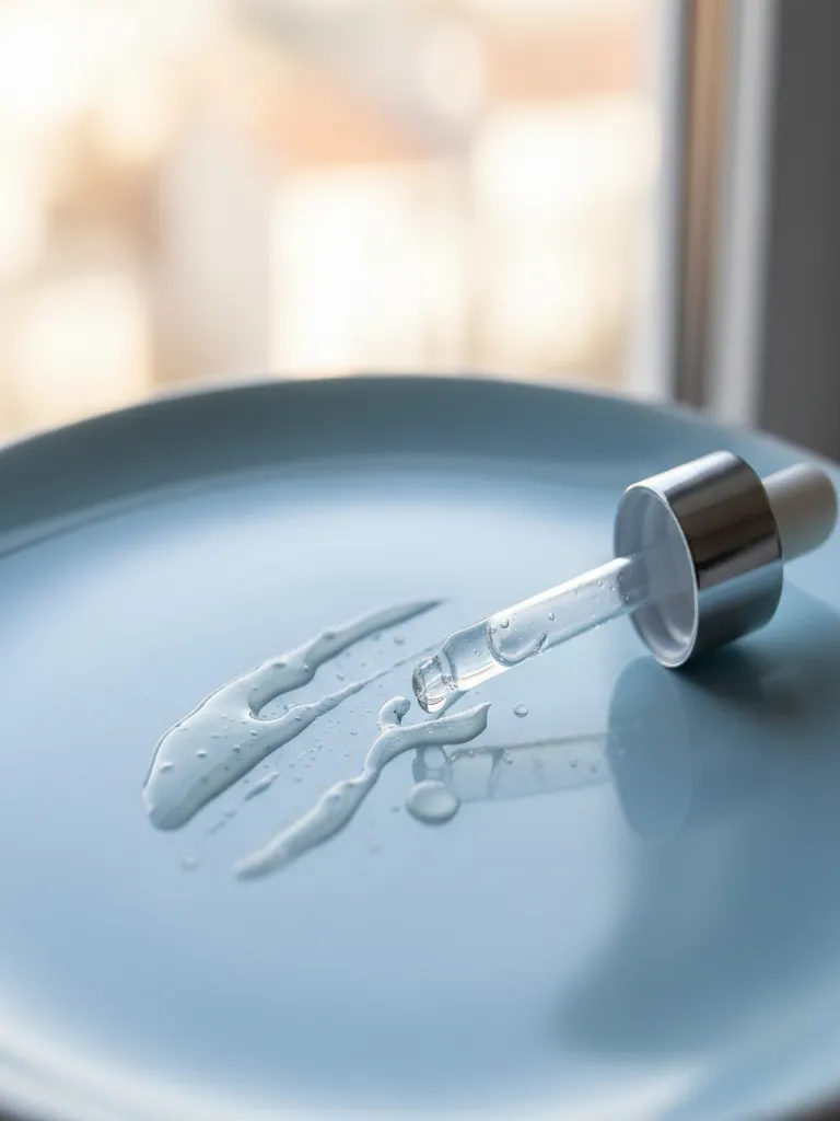 Close-up of Ordinary Eye Serum texture showing lightweight formula